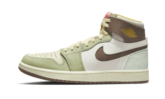 Air Jordan 1 High Zoom Air CMFT 2 Year Of The Rabbit, Light Olive/Sail/Medium Brown/White (FD4327-121)