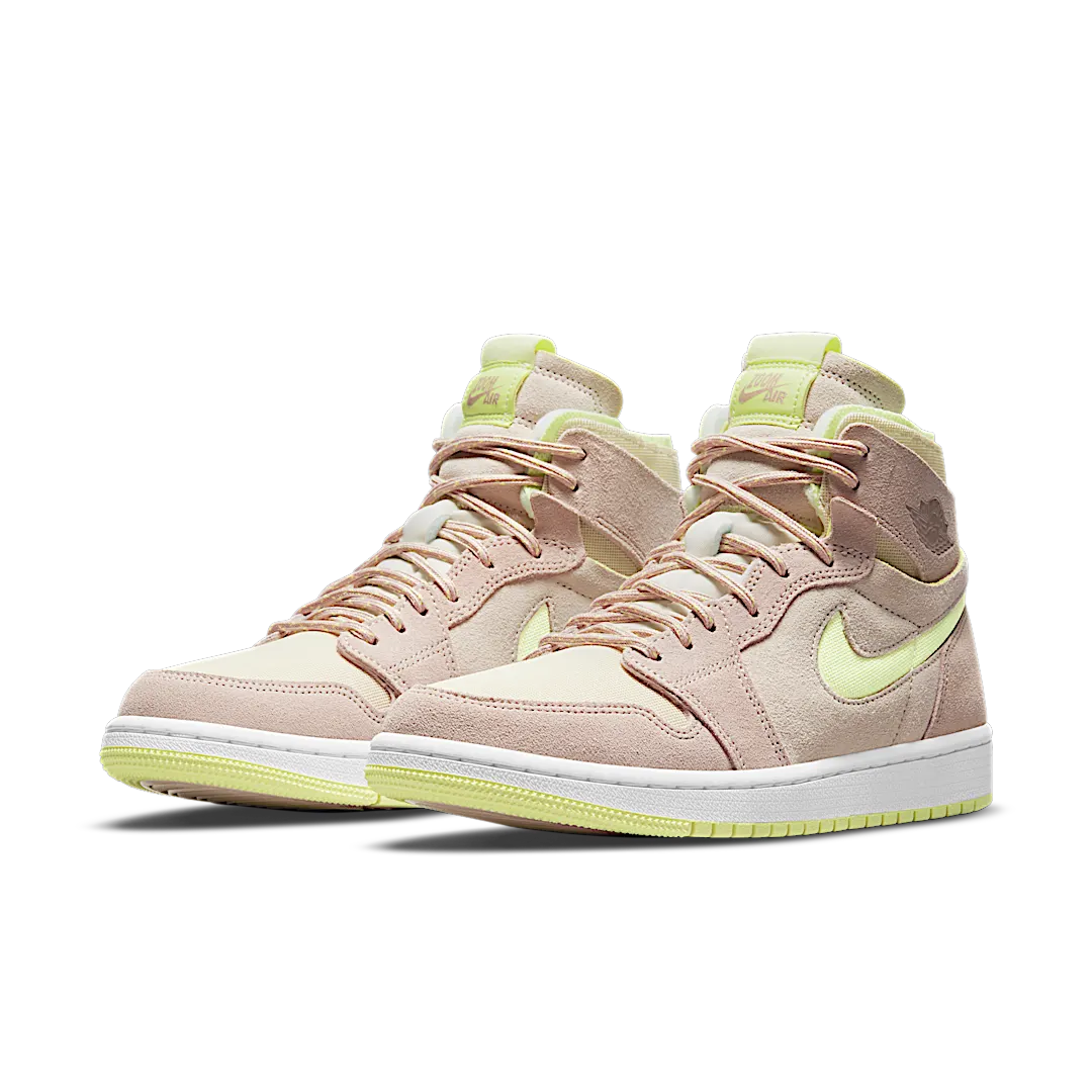 Air Jordan 1 High Zoom Air CMFT Lemon Twist, White/Fossil-Lemon Twist-White (CT0979-200)