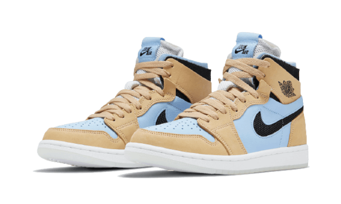 Air Jordan 1 High Zoom Air CMFT Psychic Blue, Psychic Blue/Black-Sesame-White (CT0979-400)