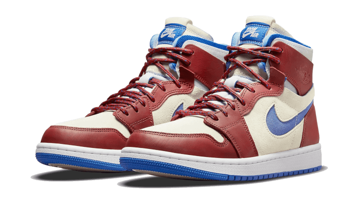 Air Jordan 1 High Zoom Air CMFT Team Red, Team Red/Sail-Hyper Royal (CT0979-104)