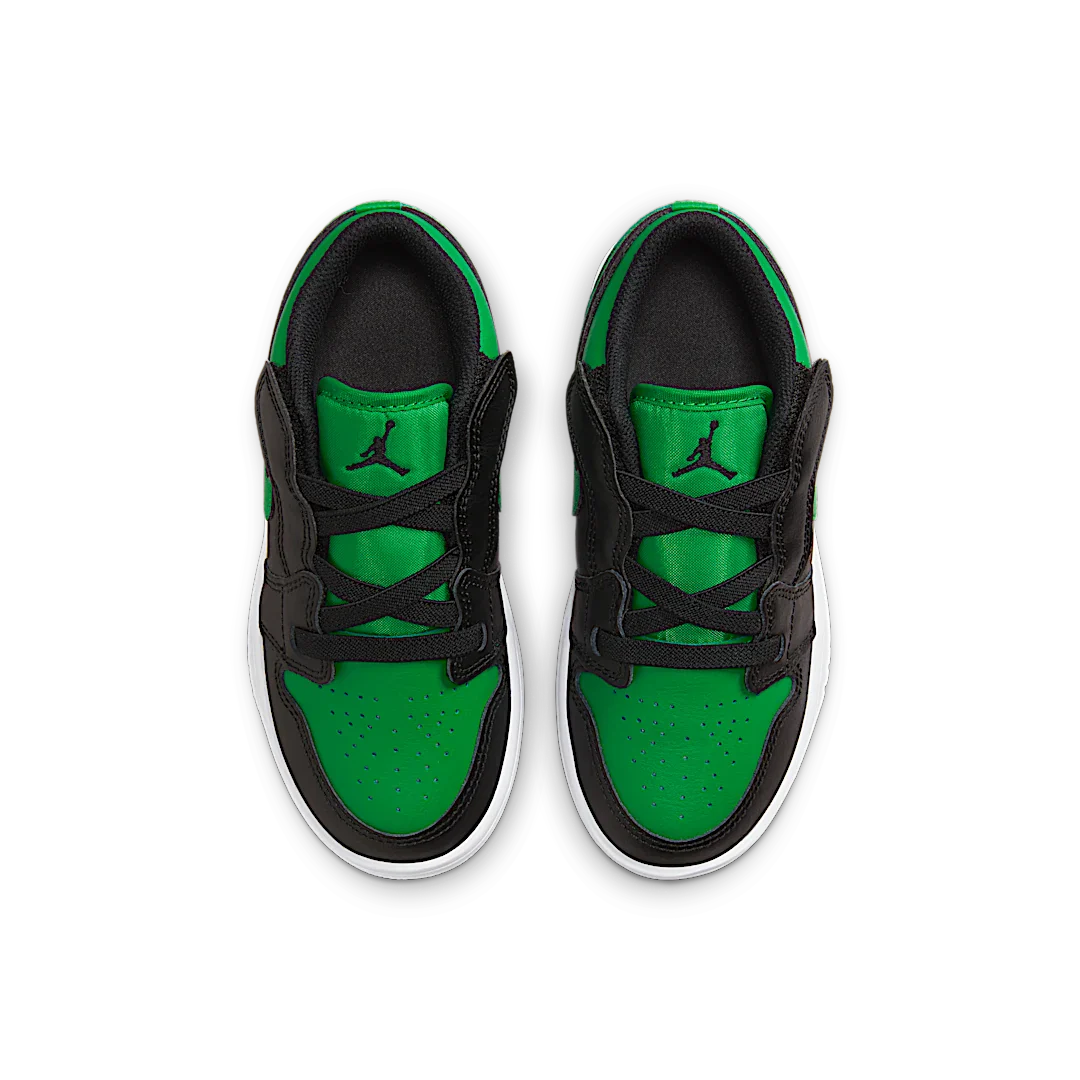 Air Jordan 1 Low ALT Black Lucky Green White (PS), Black/Lucky Green/White/Black (BQ6066-065)