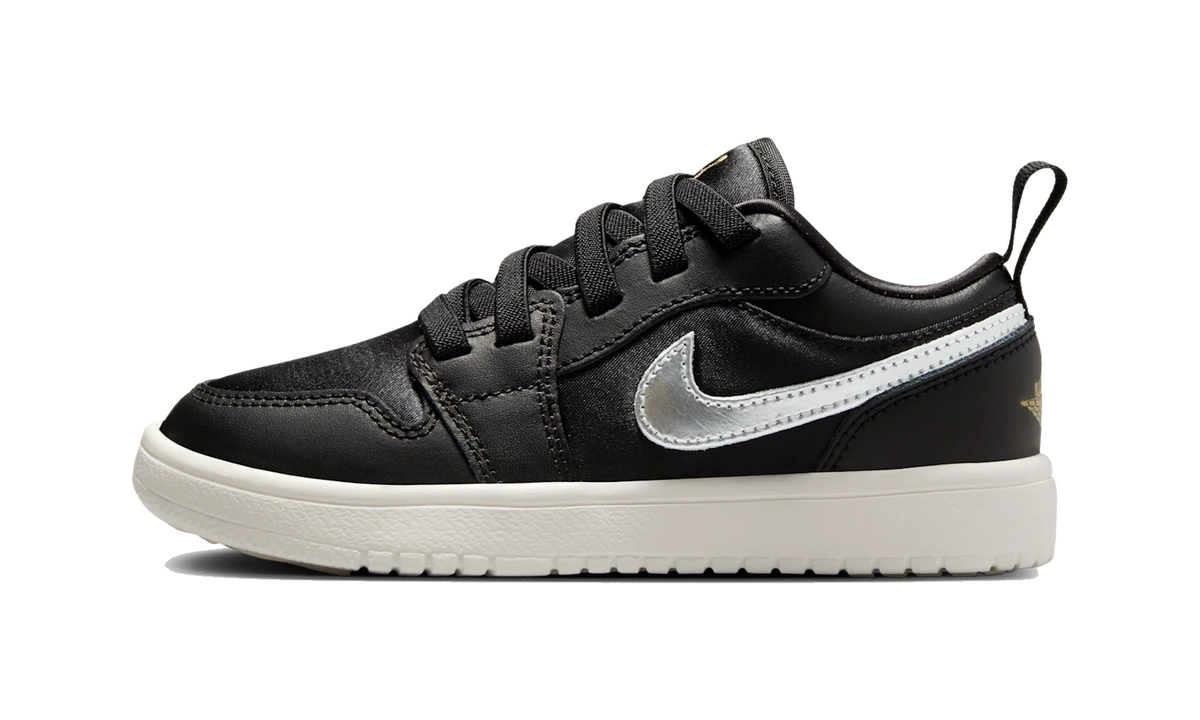Air Jordan 1 Low Alt SE Black Silver Sail Gold (PS)