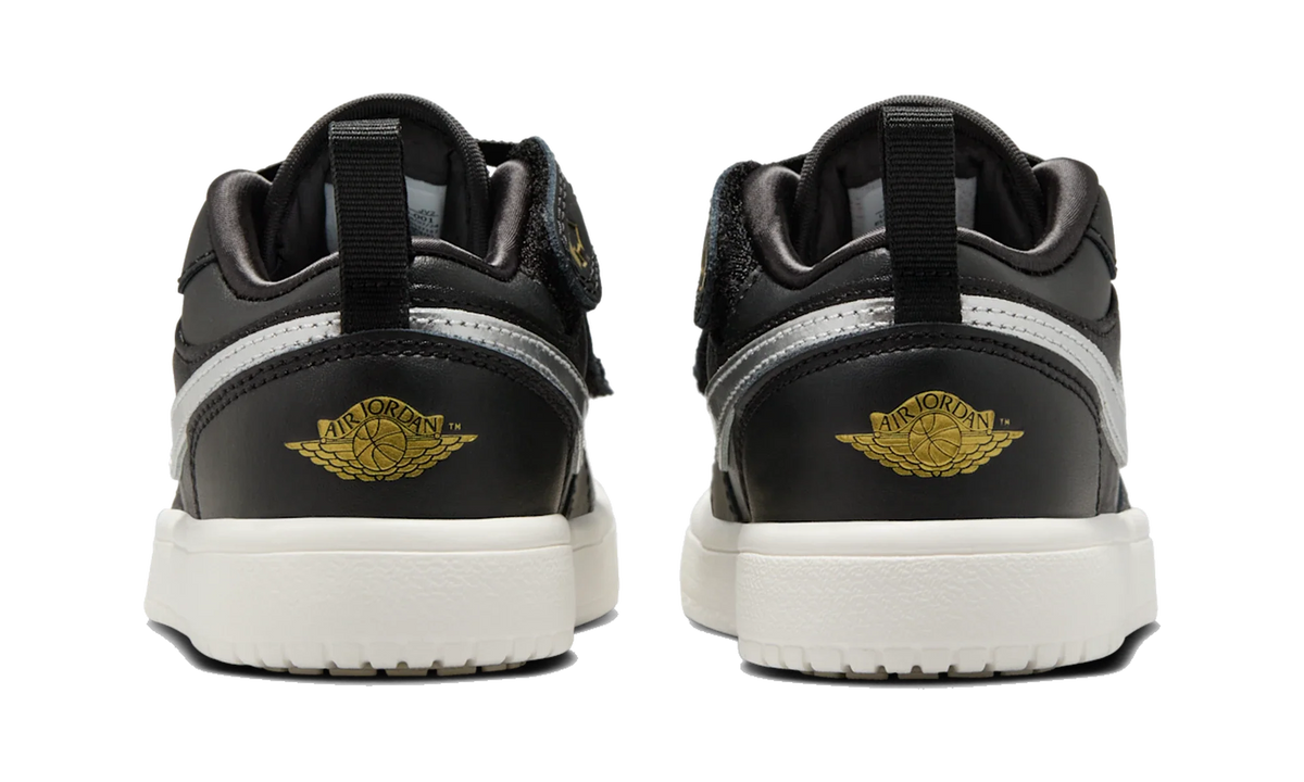Air Jordan 1 Low Alt SE Black Silver Sail Gold (PS)