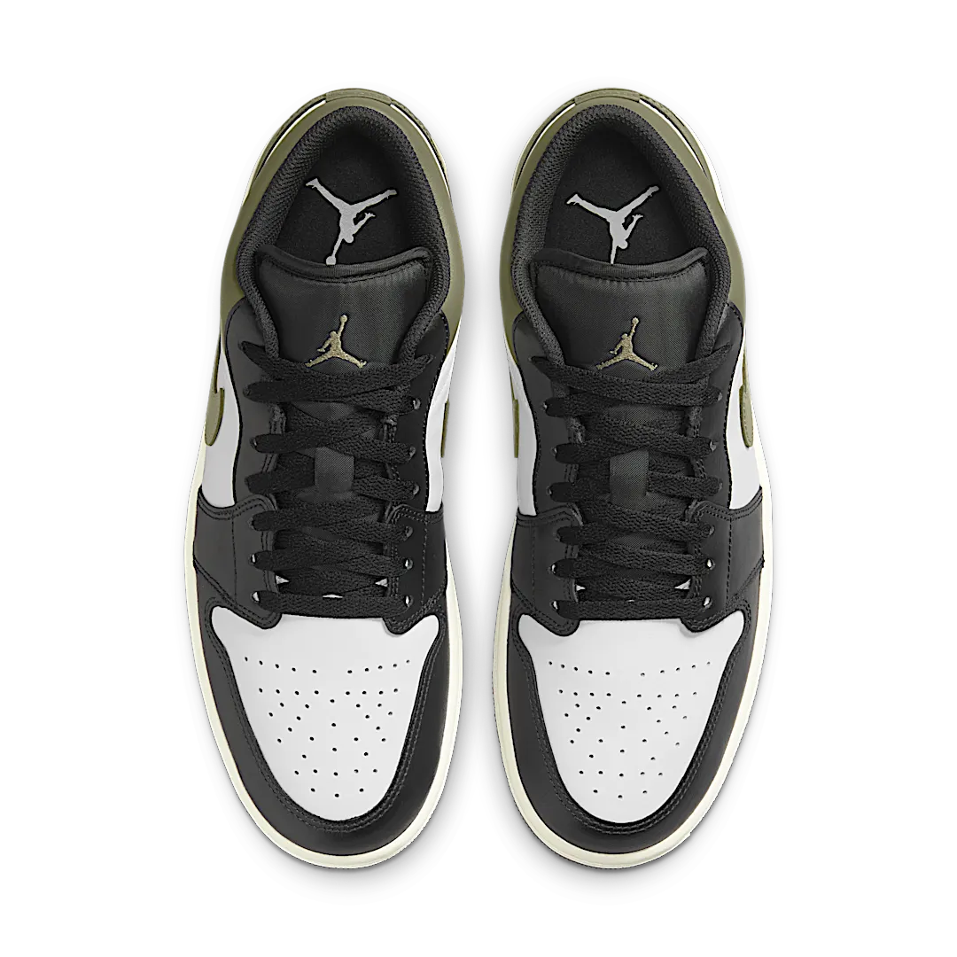 Air Jordan 1 Low Black Toe Medium Olive, Black/Medium Olive/White (553558-092 / 553560-092)