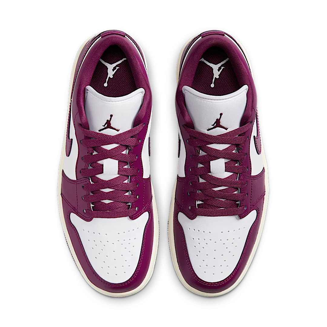 Air Jordan 1 Low Bordeaux, White/Sail/Bordeaux (DC0774-161)