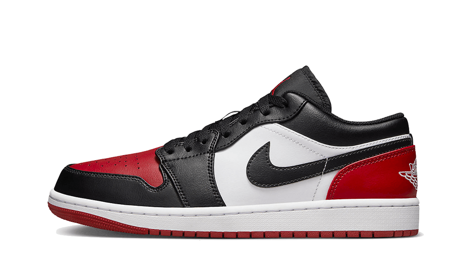 Air Jordan 1 Low Bred Toe 2.0, White/Varsity Red/White/Black (553558-161)