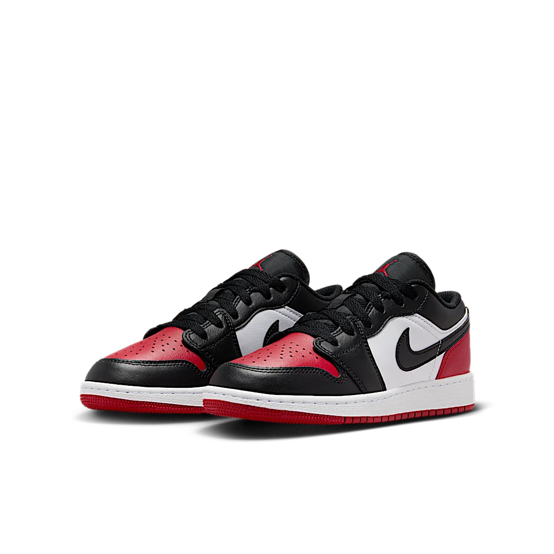 Air Jordan 1 Low Bred Toe 2.0, White/Varsity Red/White/Black (553560-161)