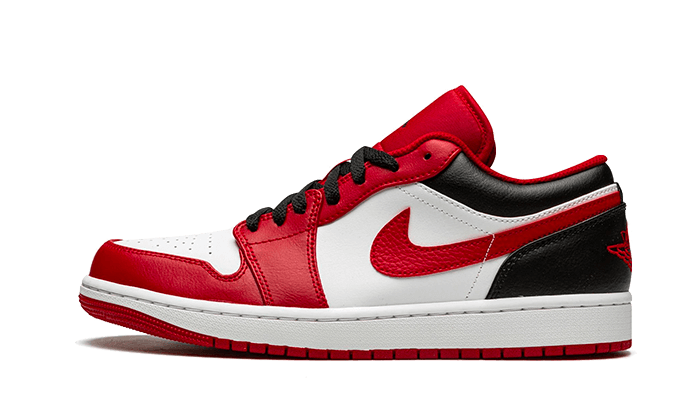 Air Jordan 1 Low Bulls, White/Black-Red (553558-163 / 553560-163)