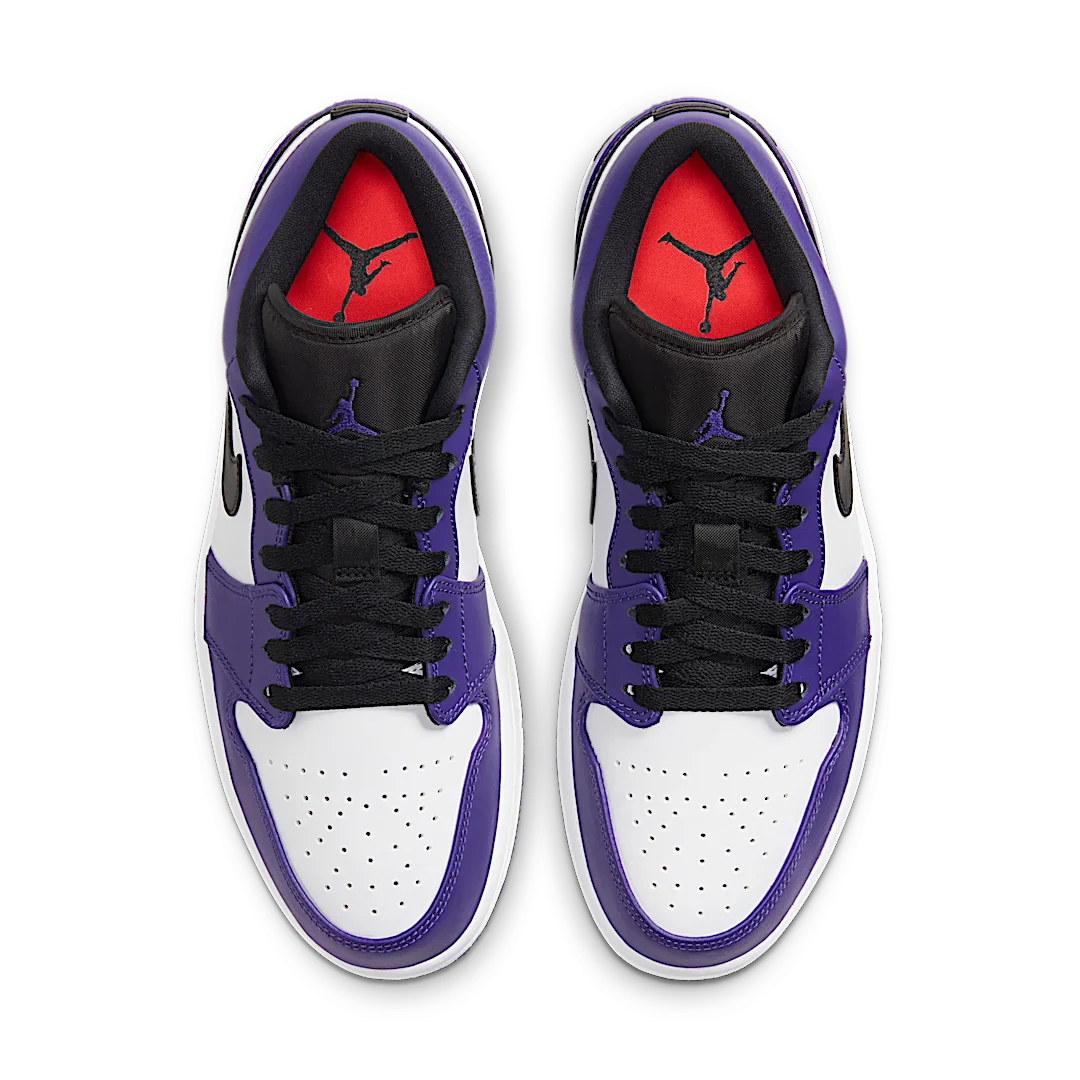 Air Jordan 1 Low Court Purple White, Court Purple/Black-White (553558-500 / 553560-500)