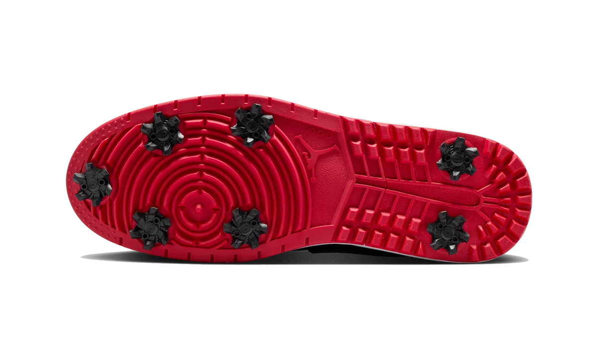 Air Jordan 1 Low Golf Spiked Bred Black Patent