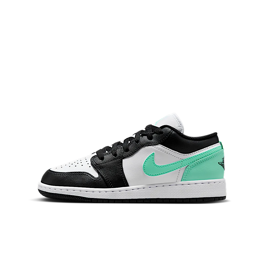 Air Jordan 1 Low Green Glow, White/Black-Green Glow (553560-131)