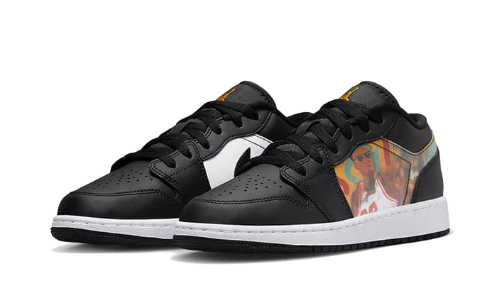 Air Jordan 1 Low Hologram, Black/Taxi/Dark Concord/New Emerald (DR9497-001)