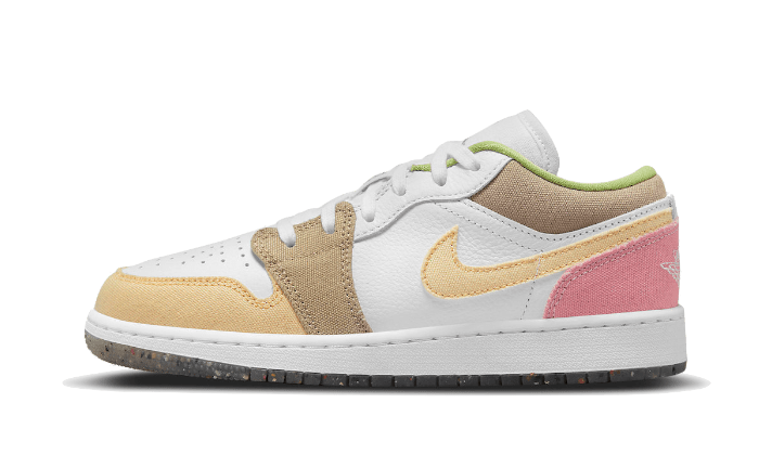 Air Jordan 1 Low Pastel Grind Vivid Green, White/White/Vivid Green (DJ0341-100)