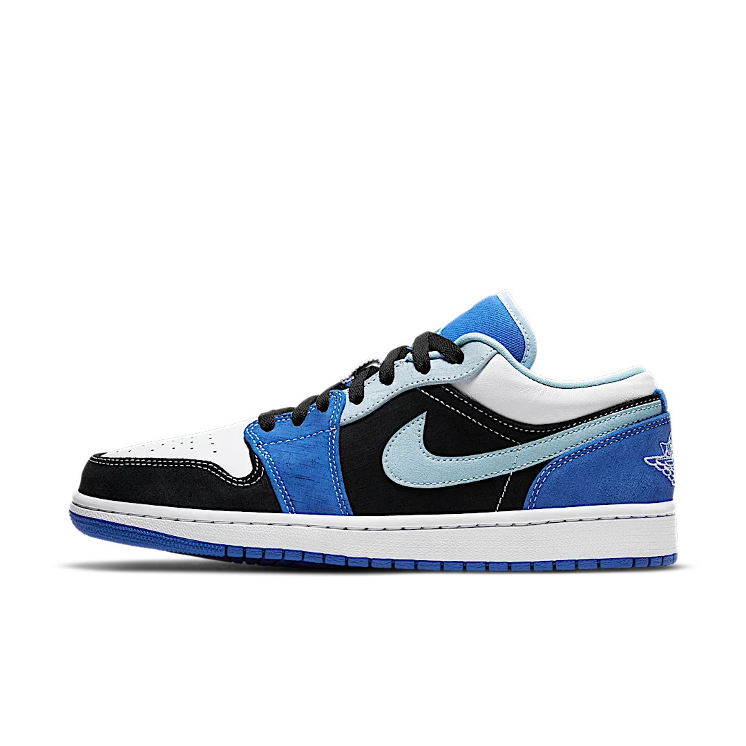 Air Jordan 1 Low Racer Blue White, Racer Blue/Psychic Blue/Black/Multi-Color (DH0206-400)