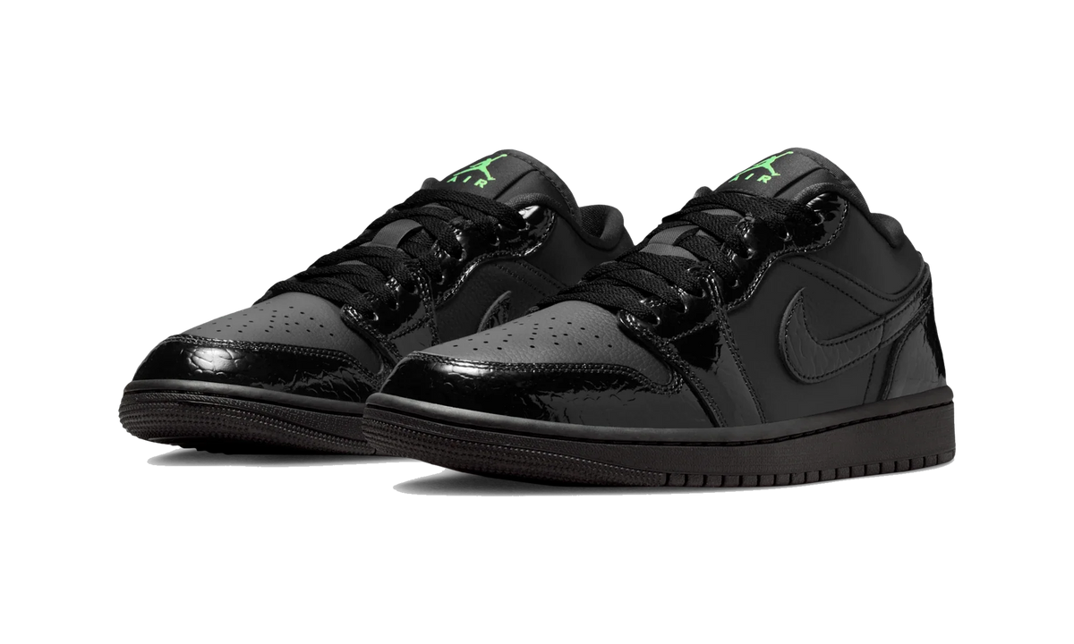 Air Jordan 1 Low SE Black Croc Scream Green