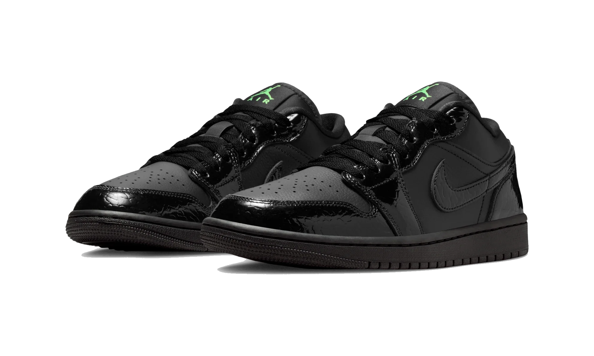 Air Jordan 1 Low SE Black Croc Scream Green