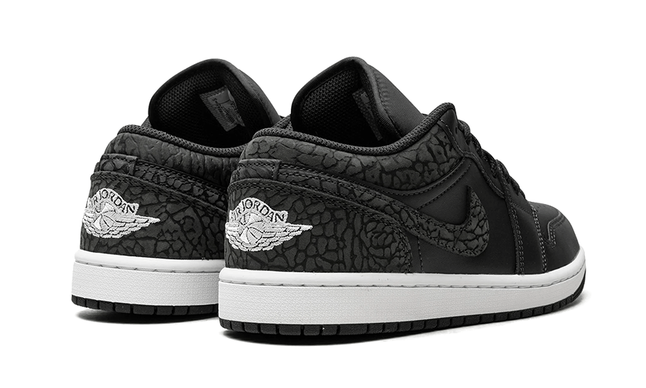 Air Jordan 1 Low SE Black Elephant, Off Noir/Black/White/Black (FB9907-001 / FB9908-001)