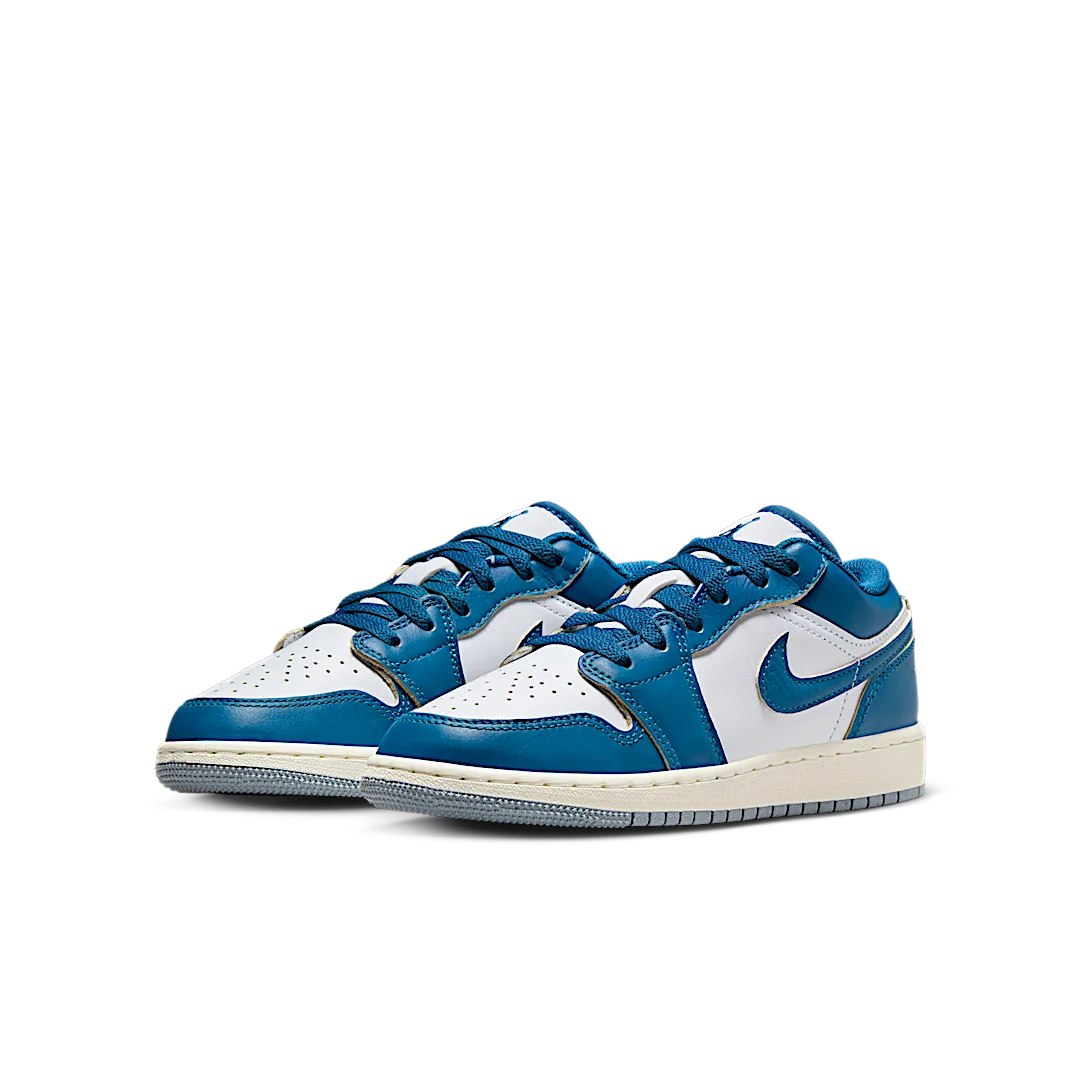 Air Jordan 1 Low SE Industrial Blue, White/Blue Grey/Sail/Industrial Blue (FN9137-141)