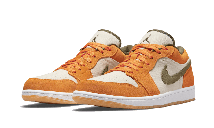 Air Jordan 1 Low SE Light Curry, Orange/Olive-Sail (DH6931-102)