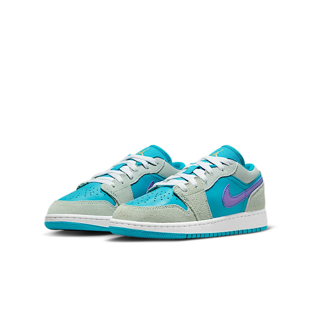 Air Jordan 1 Low SE Pistachio Frost Aquatone Psychic Purple Celestial Gold, Pistachio Frost/Aquatone/Psychic Purple/Celestial Gold (DX4374-300)