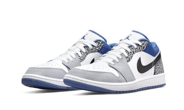 Air Jordan 1 Low SE True Blue, White/Grey-True Blue-Black (DM1199-140 / DQ2514-140)