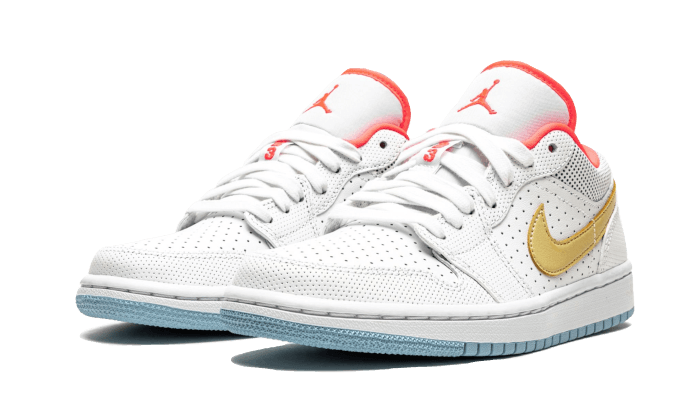 Air Jordan 1 Low SE White Sesame, White/Sesame-Flash Crimson-Psychic Blue (DC9509-100)