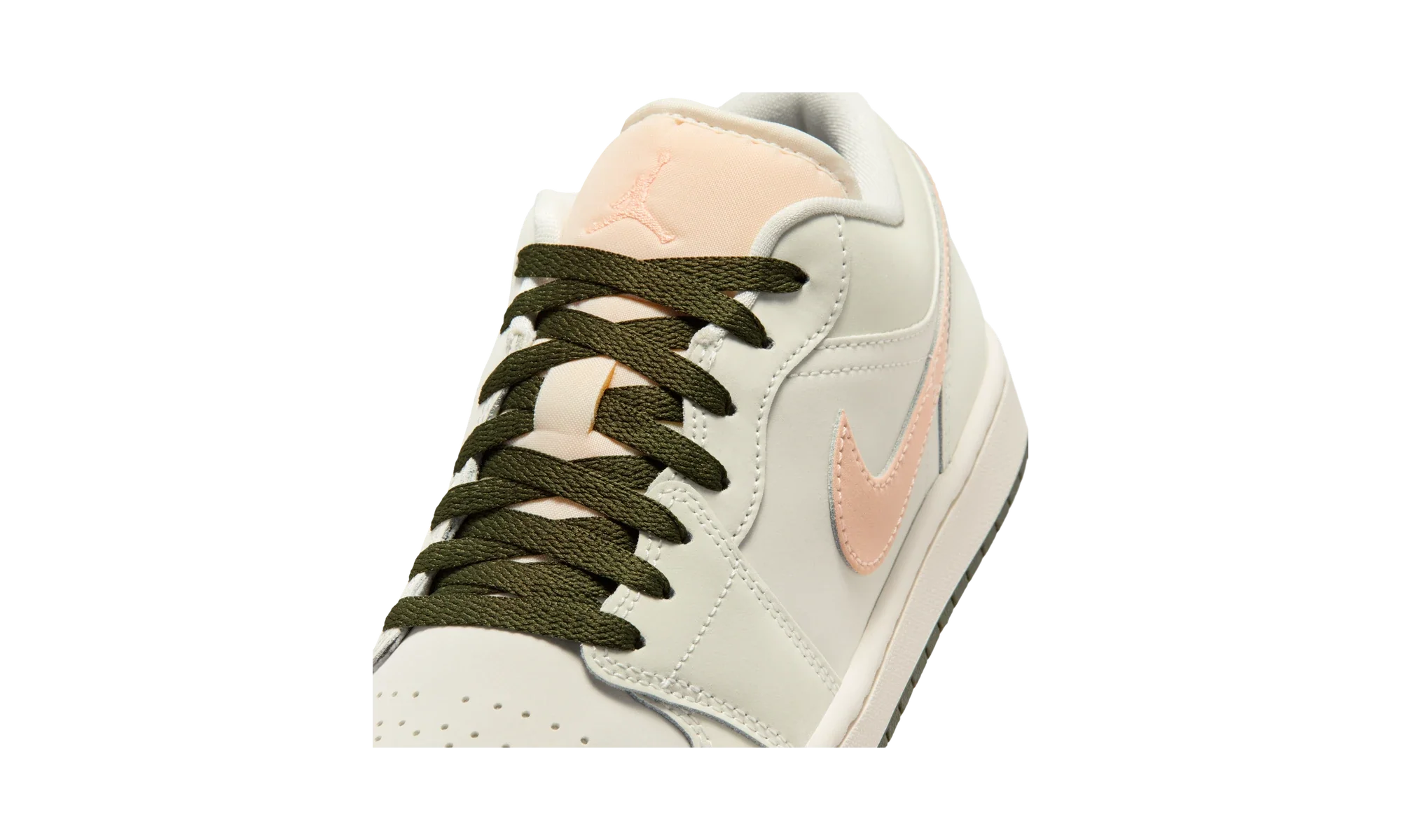 Air Jordan 1 Low Sail Crimson Tint Khaki