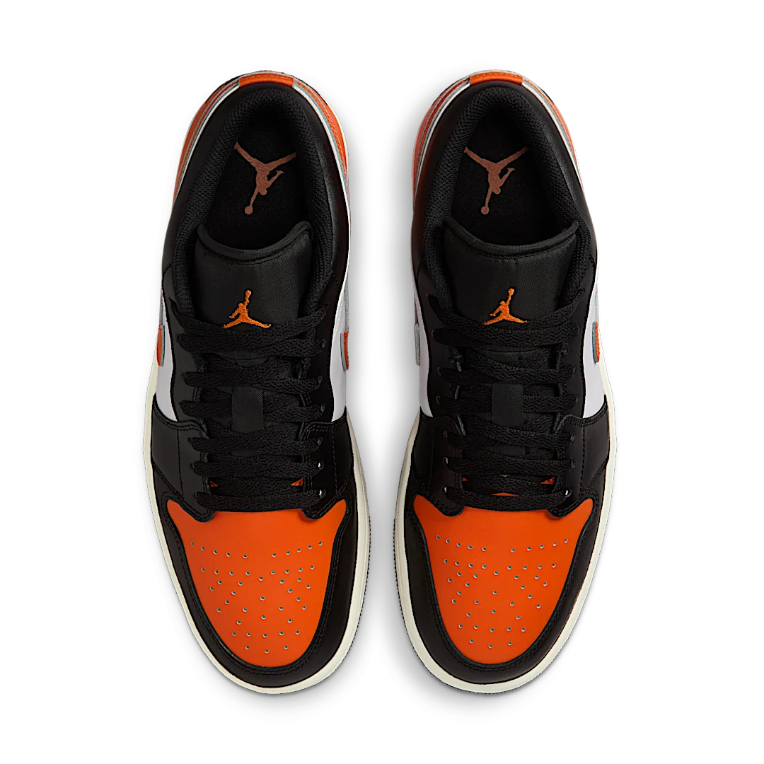 Air Jordan 1 Low Shattered Backboard Alternate, Black/Starfish/White/Sail (553558-081)