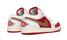 Air Jordan 1 Low Spades, White/Metallic Gold-University Red-Sail (DJ5185-100 / DJ5186-100)