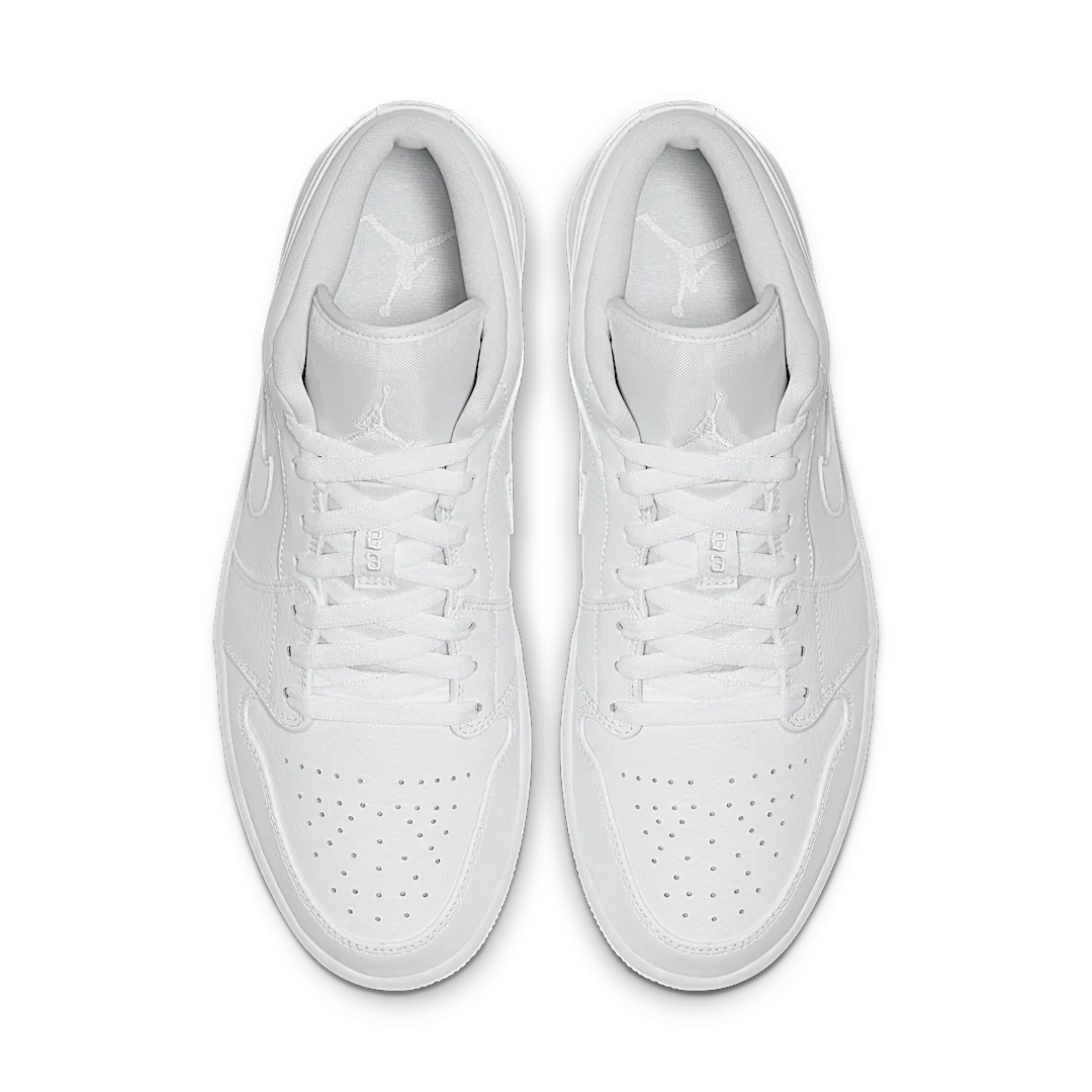 Air Jordan 1 Low Triple White Fog Grey, White/White-Grey Fog-White (553558-126)