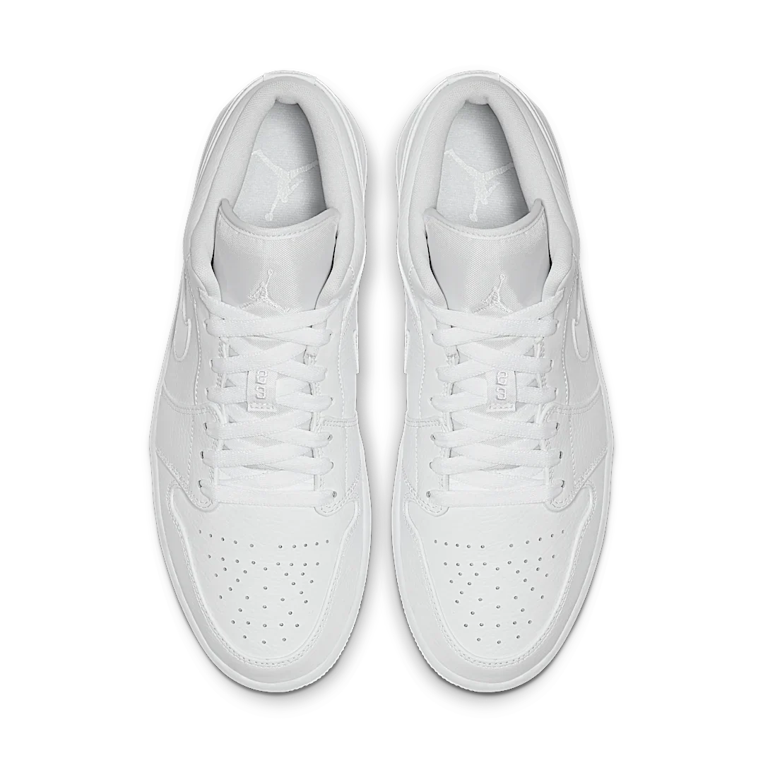 Air Jordan 1 Low Triple White Fog Grey, White/White-Grey Fog-White (553558-126)