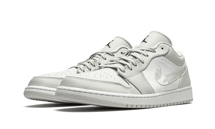 Air Jordan 1 Low White Camo, White/Black-Neutral Grey (DC9036-100)