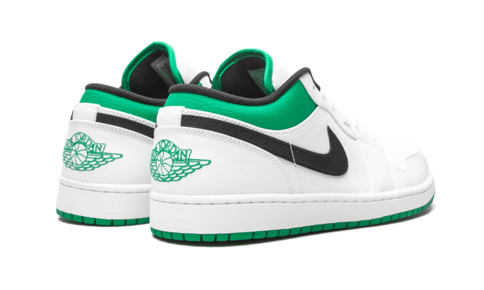 Air Jordan 1 Low White Lucky Green Black, White/Lucky Green-Black (553558-129)