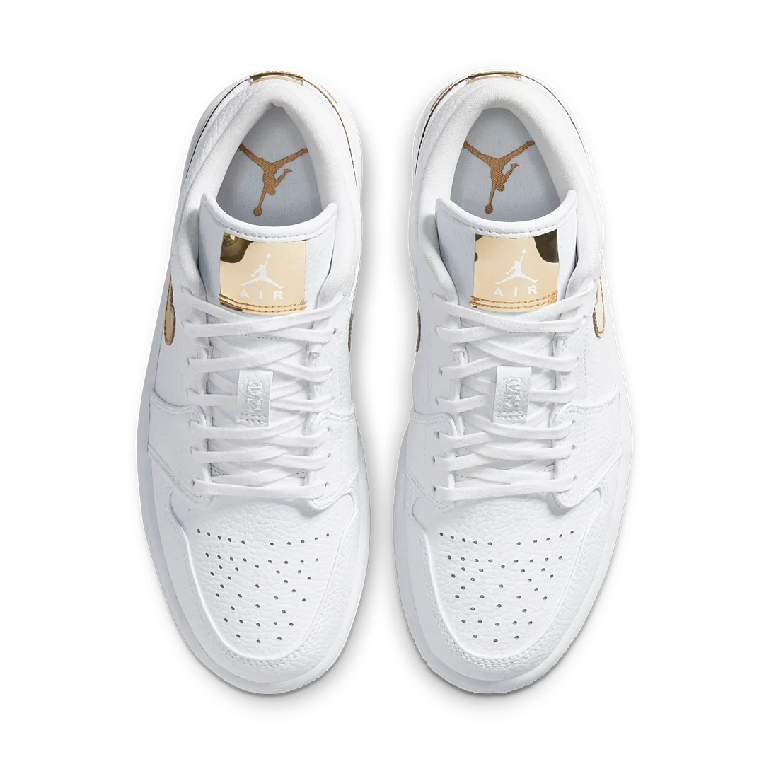 Air Jordan 1 Low White Metallic Gold, White/Metallic Gold-White (CZ4776-100)