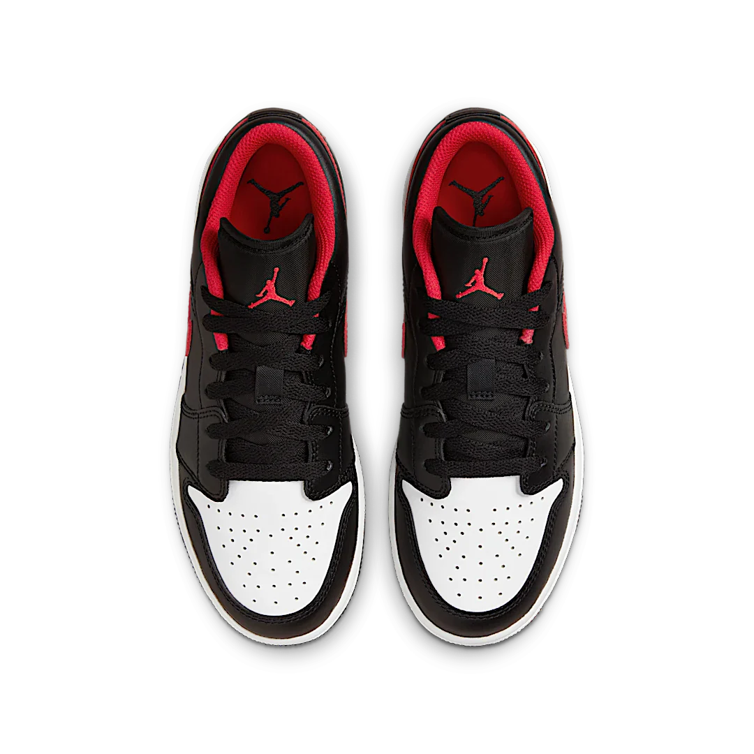 Air Jordan 1 Low White Toe, Black/Fire Red/White (553560-063)