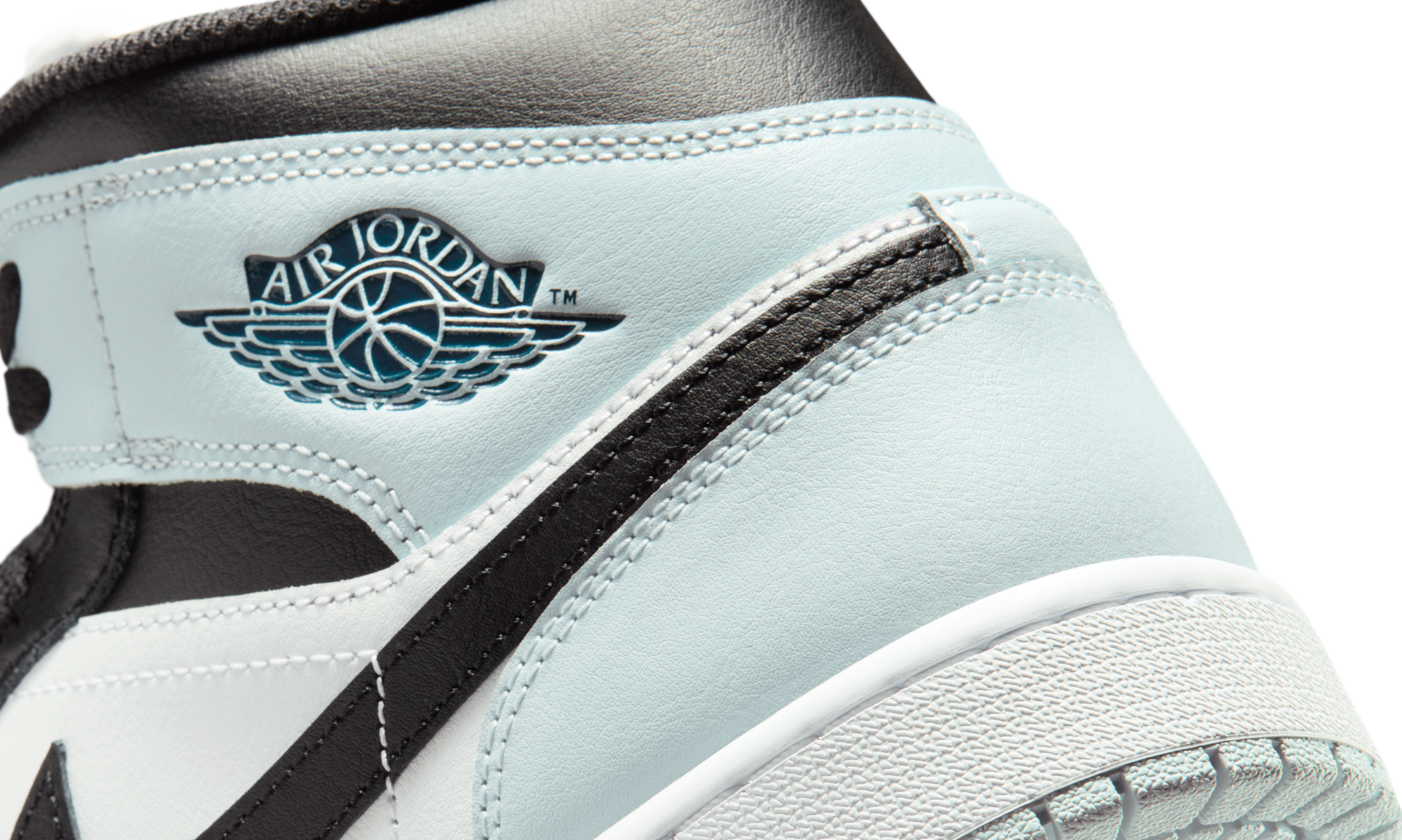 Air Jordan 1 Mid Black Aura Squadron Blue