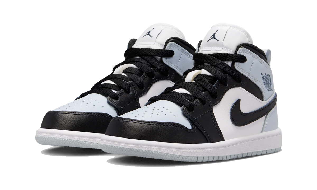 Air Jordan 1 Mid Black Aura Squadron Blue (PS)