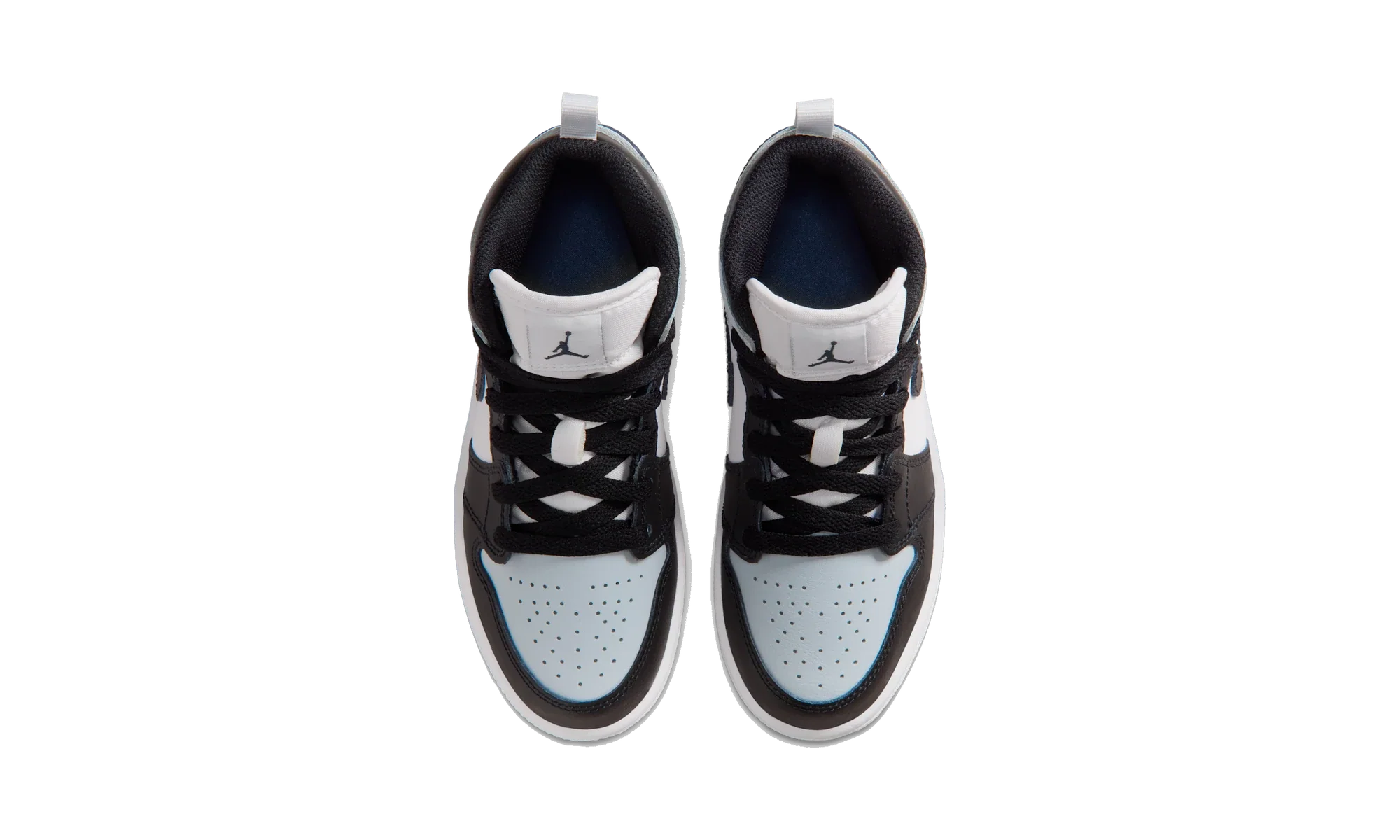 Air Jordan 1 Mid Black Aura Squadron Blue (PS)