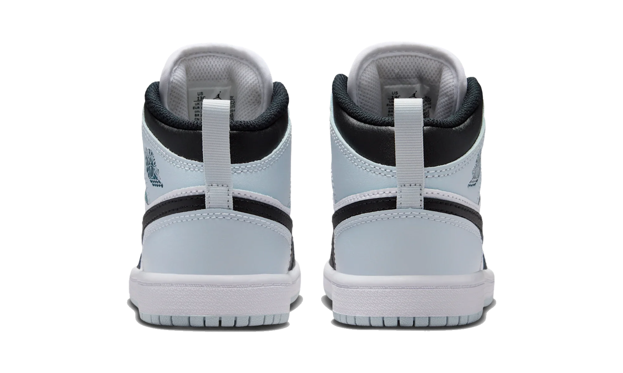 Air Jordan 1 Mid Black Aura Squadron Blue (PS)