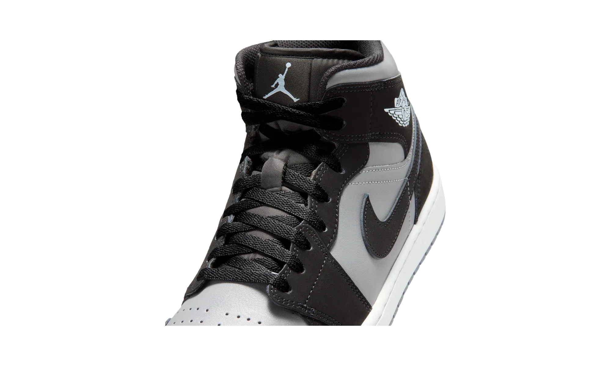 Air Jordan 1 Mid Black Cool Grey Light Armoury Blue