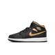 Air Jordan 1 Mid Black Metallic Gold Swoosh