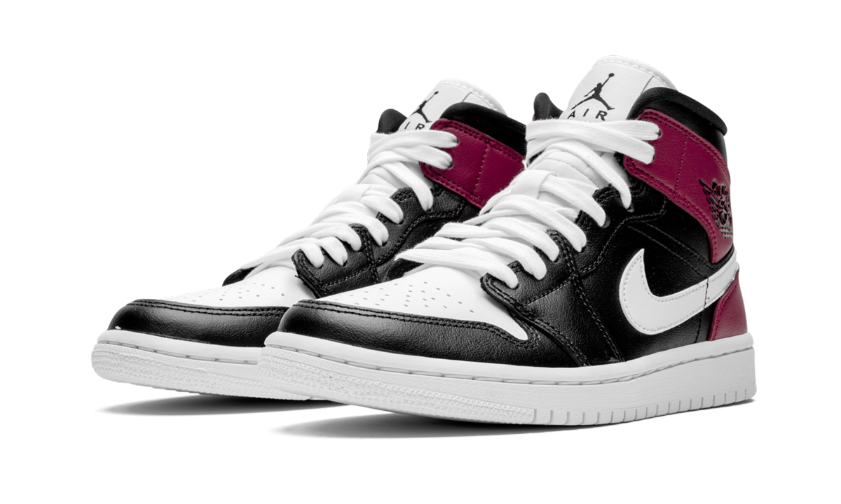 Air Jordan 1 Mid Black Noble Red
