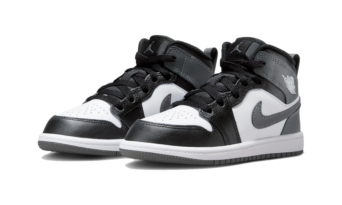 Air Jordan 1 Mid Black White Iron Grey (PS)