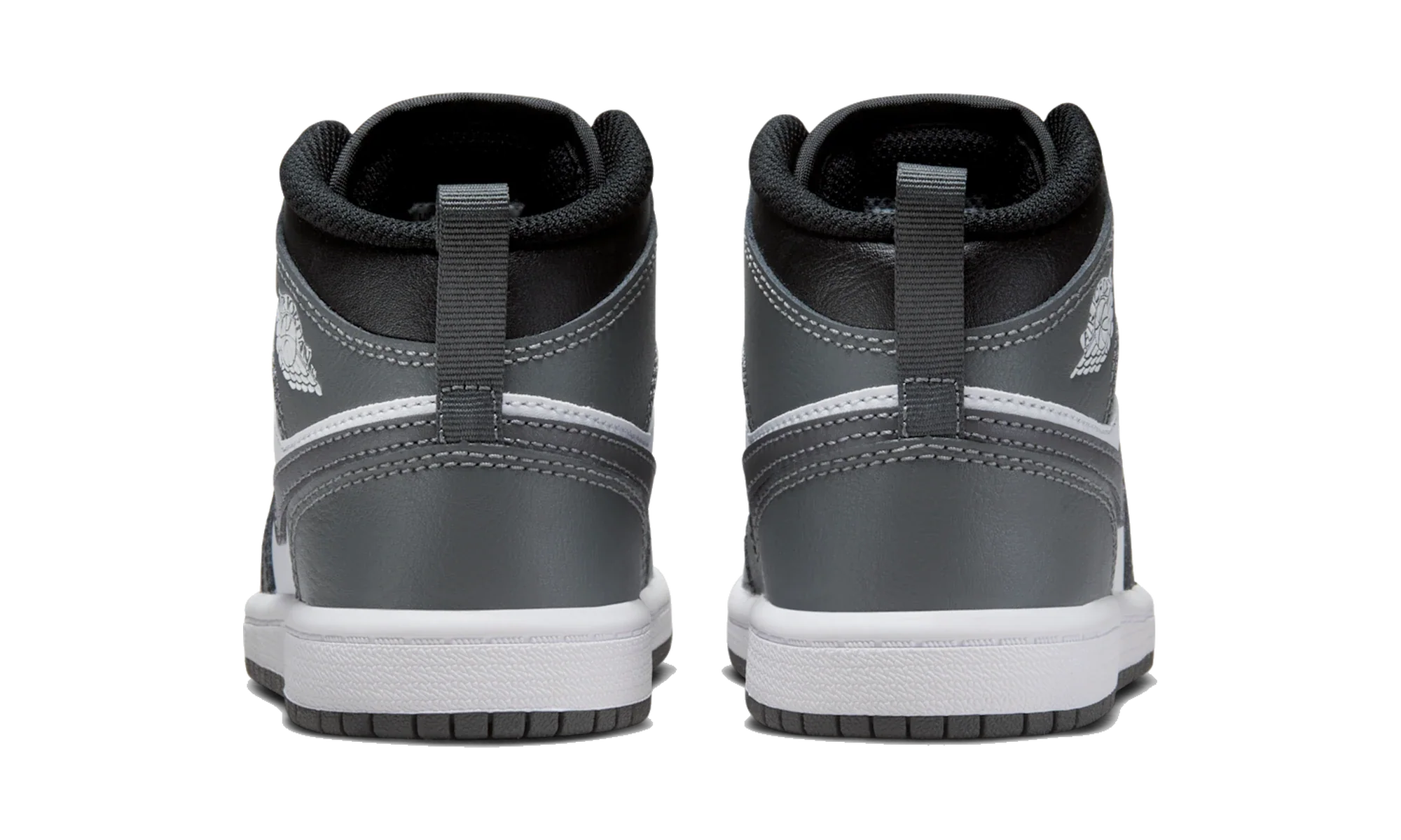 Air Jordan 1 Mid Black White Iron Grey (PS)