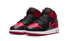 Air Jordan 1 Mid Bred Text, Black/Gym Red-White (DM9650-001)