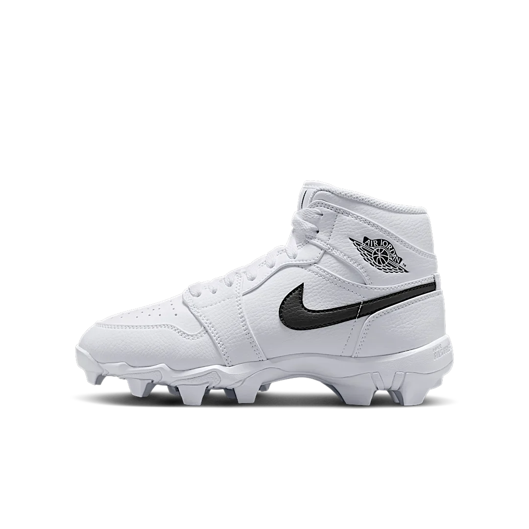 Air Jordan 1 Mid Cleat White Black, White/Black/Black (HF6883-100)