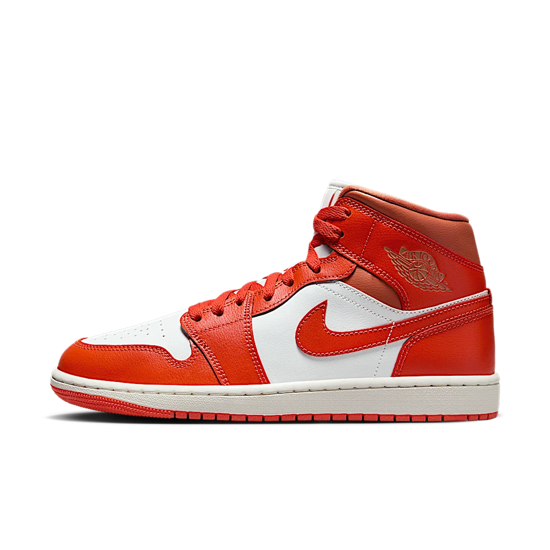 Air Jordan 1 Mid Cosmic Clay, Summit White/Amber Brown/Cosmic Clay (BQ6472-108)