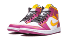 Air Jordan 1 Mid Dia de los Muertos, White/Fuchsia-Orange-Black (DC0350-100 / DC0500-100)