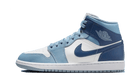 Air Jordan 1 Mid Diffused Blue, Sail/Diffused Blue-Blue Grey (BQ6472-140)