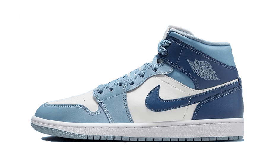 Air Jordan 1 Mid Diffused Blue, Sail/Diffused Blue-Blue Grey (BQ6472-140)